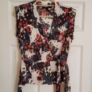 BCBG Maxazria wrap blouse